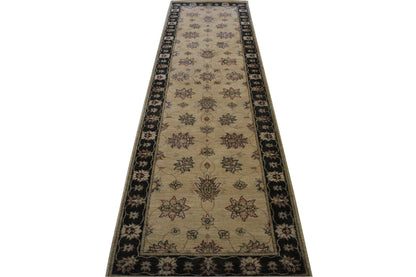 Traditional Indo Zigler Chobie Wool Hand Knotted Rug 2.8X9.10 -w20149