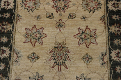 Traditional Indo Zigler Chobie Wool Hand Knotted Rug 2.8X9.10 -w20149