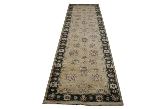 Traditional Indo Zigler Chobie Wool Hand Knotted Rug 2.8X9.10 -w20149