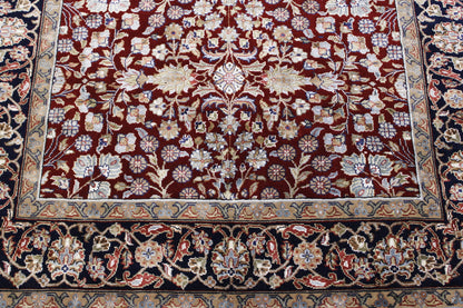 Traditional Turk Heraki Wool/Silk Hand Knotted Rug 4x6 - w20224