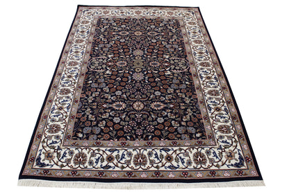 Traditional Turk Heraki Wool/Silk Hand Knotted Rug 4x6 - w20223
