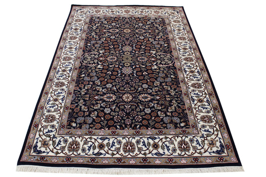 Traditional Turk Heraki Wool/Silk Hand Knotted Rug 4x6 - w20223