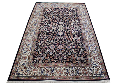Traditional Turk Heraki Wool/Silk Hand Knotted Rug 4x6 - w20223