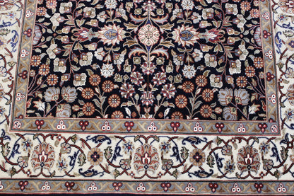Traditional Turk Heraki Wool/Silk Hand Knotted Rug 4x6 - w20223