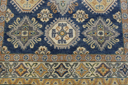 Tribal Super Kazak Wool Hand Knotted Rug 4x6 - b-122