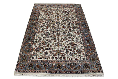 Traditional Heraki Design Wool Hand Knotted Rug 4x6 - w2204