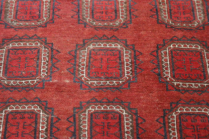 Traditional Antique Bokhara Good Condition Wool Hand Knotted Rug 5.0x7.0 - w5044