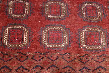 Traditional Antique Bokhara Good Condition Wool Hand Knotted Rug 5.0x7.0 - w5044