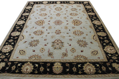 Oushak Indo Agra Chobie Wool Hand Knotted Rug 8x10 -w20128