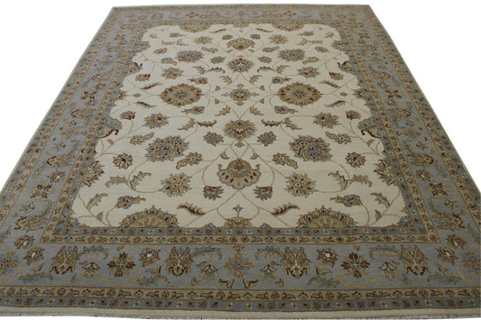 Oushak Indo Agra Chobie Wool Hand Knotted Rug 8x10 -w20132
