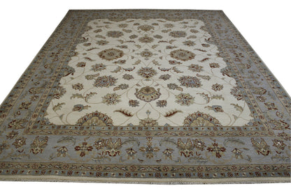 Oushak Indo Agra Chobie Wool Hand Knotted Rug 8x10 -w20132