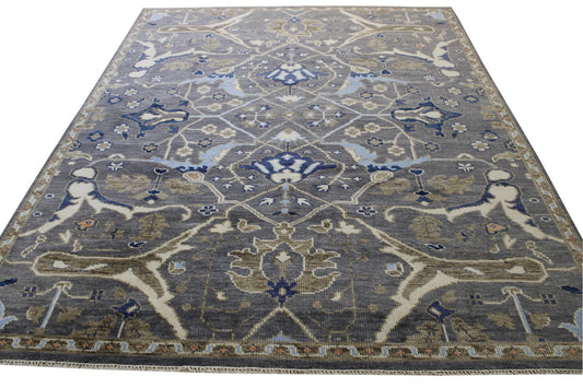 Oushak Colorful Zigler Wool Hand Knotted Rug 8x10 -w20199