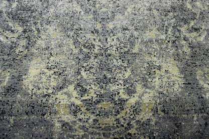 Modern Ikat Design Wool Hand Knotted Rug 8x10 -w5047