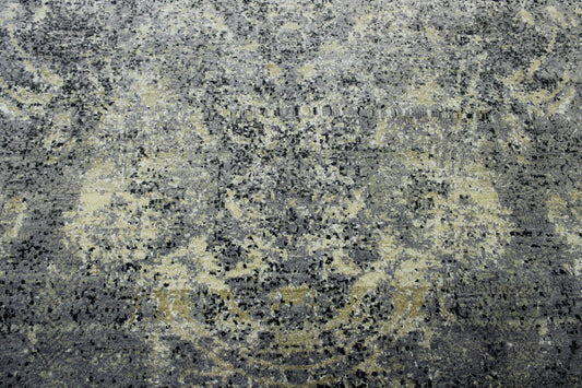 Modern Ikat Design Wool Hand Knotted Rug 8x10 -w5047