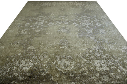 Transitional Abstract Broken Design Wool/silk Hand Knotted Rug 8x10 -w2007