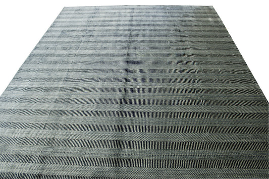 Modern Grass Design Wool Hand loom Rug 8x10 -w5048