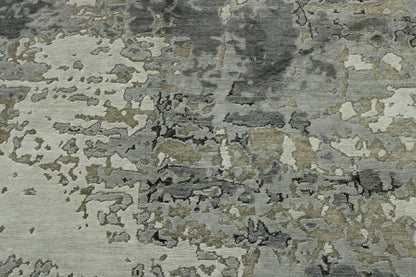 Modern Abstract Broken Design Wool Hand Knotted Rug 8x10 -w20255