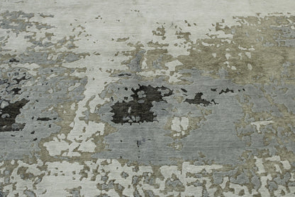 Modern Abstract Broken Design Wool Hand Knotted Rug 8x10 -w20255