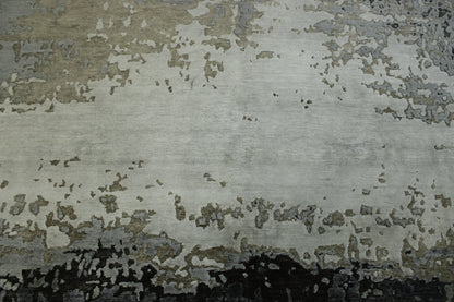 Modern Abstract Broken Design Wool Hand Knotted Rug 8x10 -w20255