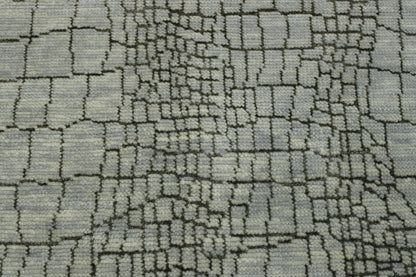 Modern jigjag Design Wool Hand Knotted Rug 8x10 -w2154
