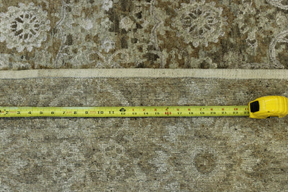 Transitional Abstract Broken Design Wool/silk Hand Knotted Rug 8x10 -w2000