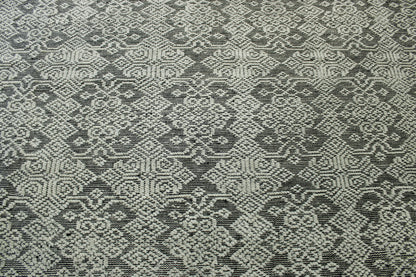 Transitional Flatweave Cutpile Wool Hand Knotted Rug 8x10 -w2270