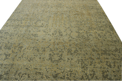 Transitional Abstract Broken Design Wool/silk Hand Knotted Rug 8x10 -w2005
