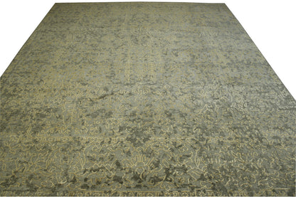 Transitional Abstract Broken Design Wool/silk Hand Knotted Rug 8x10 -w2005