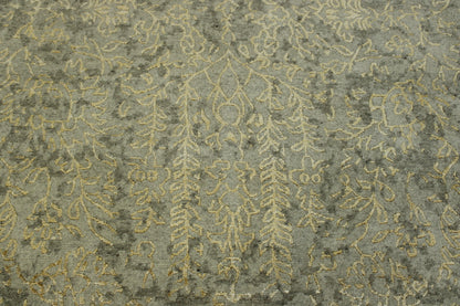 Transitional Abstract Broken Design Wool/silk Hand Knotted Rug 8x10 -w2005