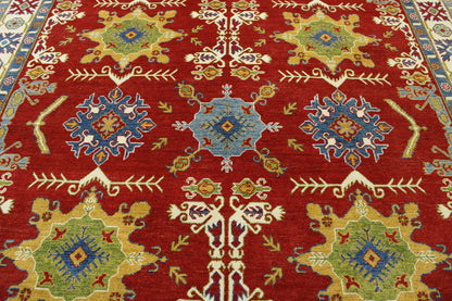 Tribal Super Kazak Wool Hand Knotted Rug 8x10 -b-103