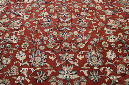 Traditional Mashad Design Wool Hand Knotted Rug 8x10 -w2276