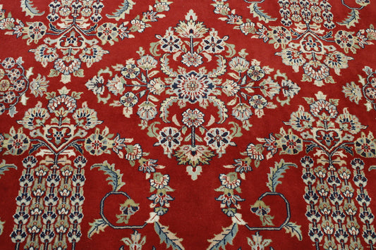 Traditional Sharokh Design Wool Hand Knotted Rug 8x10 -w2271