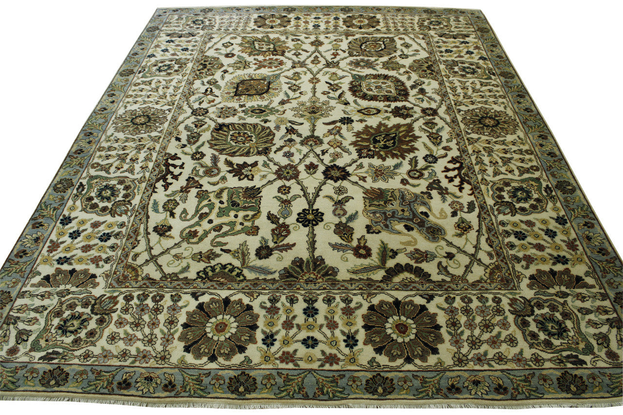 Traditional Fine Sherapi Wool Hand Knotted Rug 8x10 -w20200