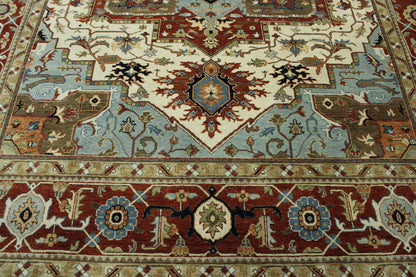 Traditional Fine Sherapi Wool Hand Knotted Rug 8x10 -w20212