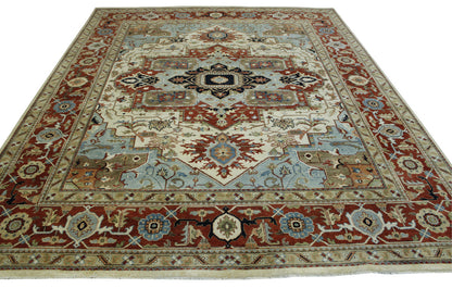 Traditional Fine Sherapi Wool Hand Knotted Rug 8x10 -w20212