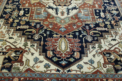 Traditional Fine Sherapi Wool Hand Knotted Rug 8x10 -w20208