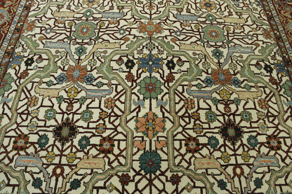 Traditional Fine Sherapi Wool Hand Knotted Rug 8x10 -w20211