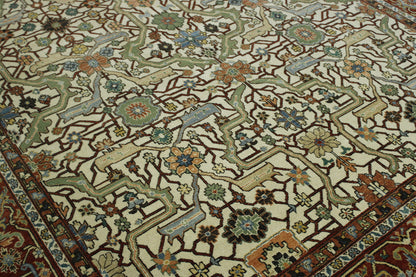 Traditional Fine Sherapi Wool Hand Knotted Rug 8x10 -w20211