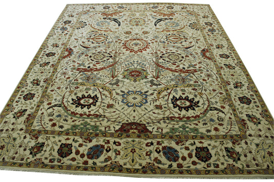 Traditional Fine Sherapi Wool Hand Knotted Rug 8x10 -w20206
