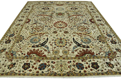Traditional Fine Sherapi Wool Hand Knotted Rug 8x10 -w20206