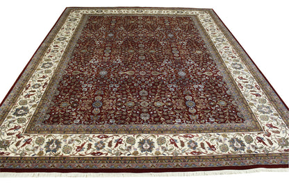 Traditional Fine Sherapi Wool Hand Knotted Rug 8x10 -w20237