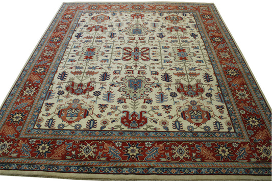 Tribal Super Kazak Wool Hand Knotted Rug 8x10 -b-106