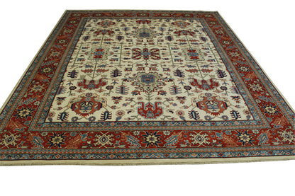 Tribal Super Kazak Wool Hand Knotted Rug 8x10 -b-106