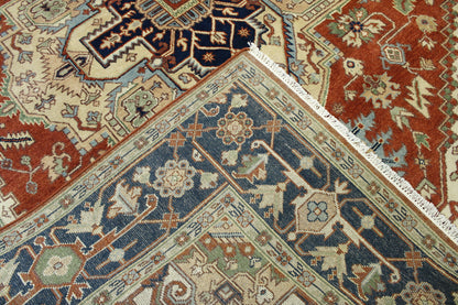 Tribal Heriz Wool Hand Knotted Rug 8x10 -w20111