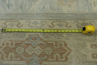 Oushak White wash Chobie Wool Hand knotted Rug 9.0x12.0 - w5062