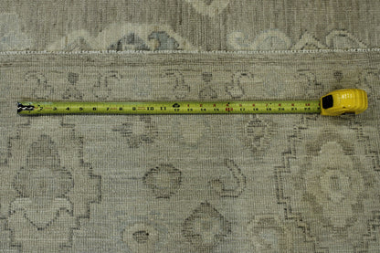 Oushak White wash Chobie Wool Hand knotted Rug 9.0x12.0 - w5063