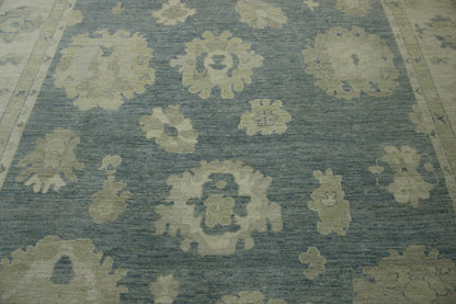Oushak White wash Chobie Wool Hand knotted Rug 9.0x12.0 - w5067