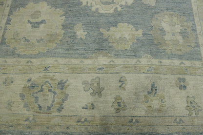 Oushak White wash Chobie Wool Hand knotted Rug 9.0x12.0 - w5067