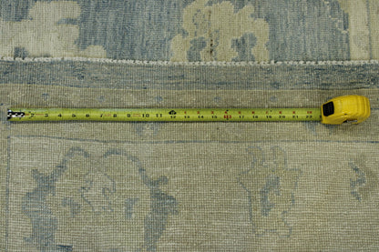 Oushak White wash Chobie Wool Hand knotted Rug 9.0x12.0 - w5067