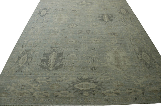 Oushak White wash Chobie Wool Hand Knotted Rug 8.0x10.0 -w5069